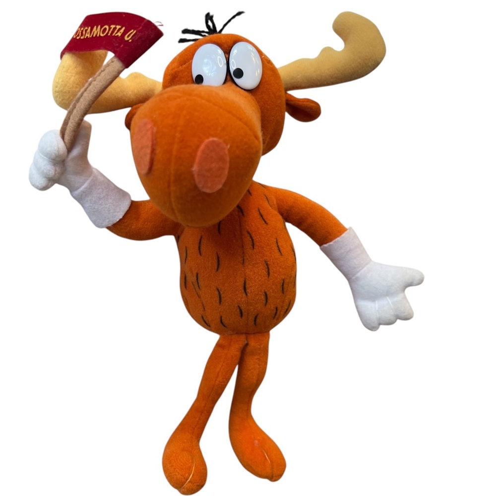 VTG Bullwinkle J. Moose 9" Beanie Plush  1999 Rocky And Bullwinkle